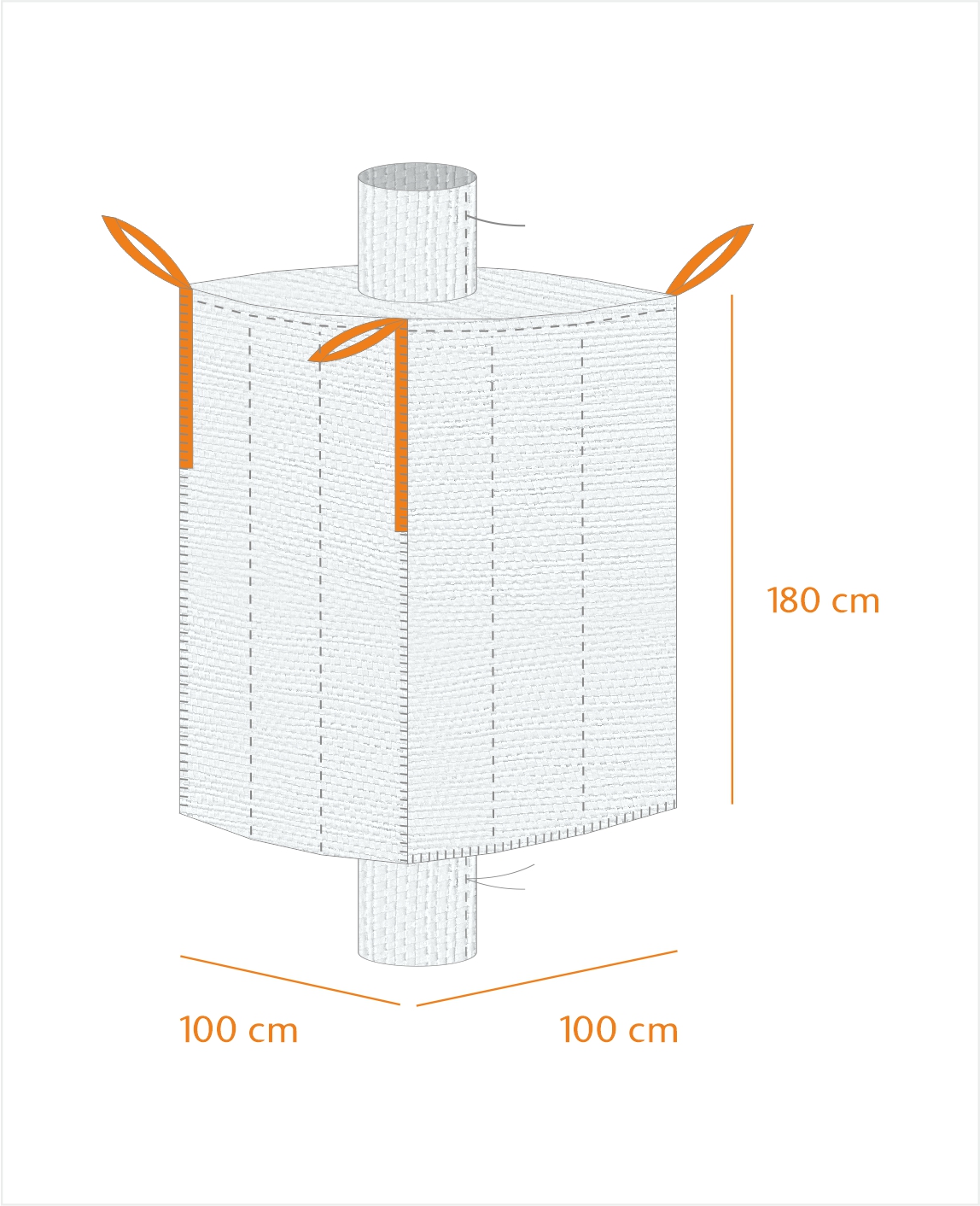 BigBag Spezial-Lösungen 100x100x180cm, formstabil