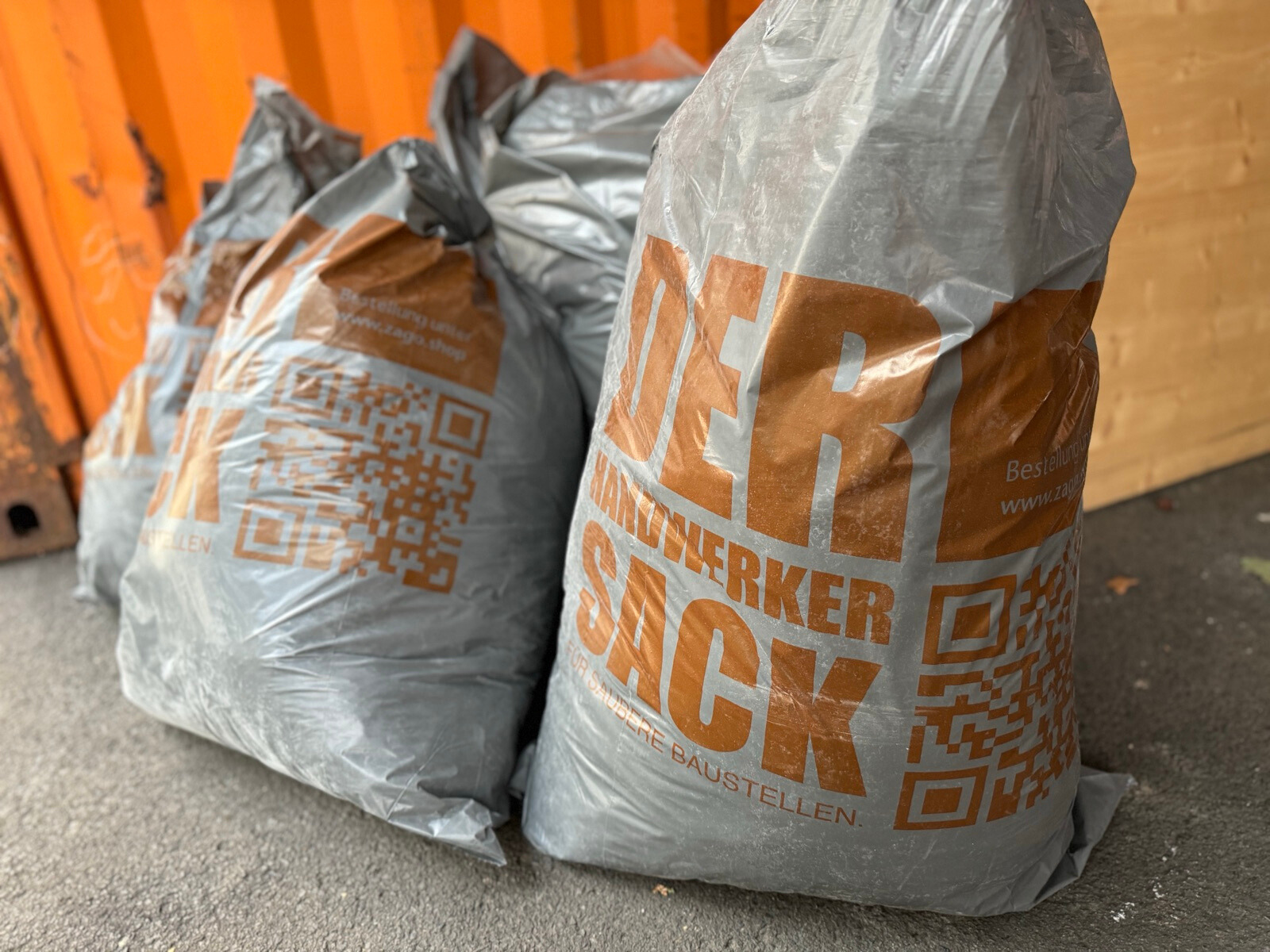 120-L Müllsack | Abfallsack für Handwerker - grau stark