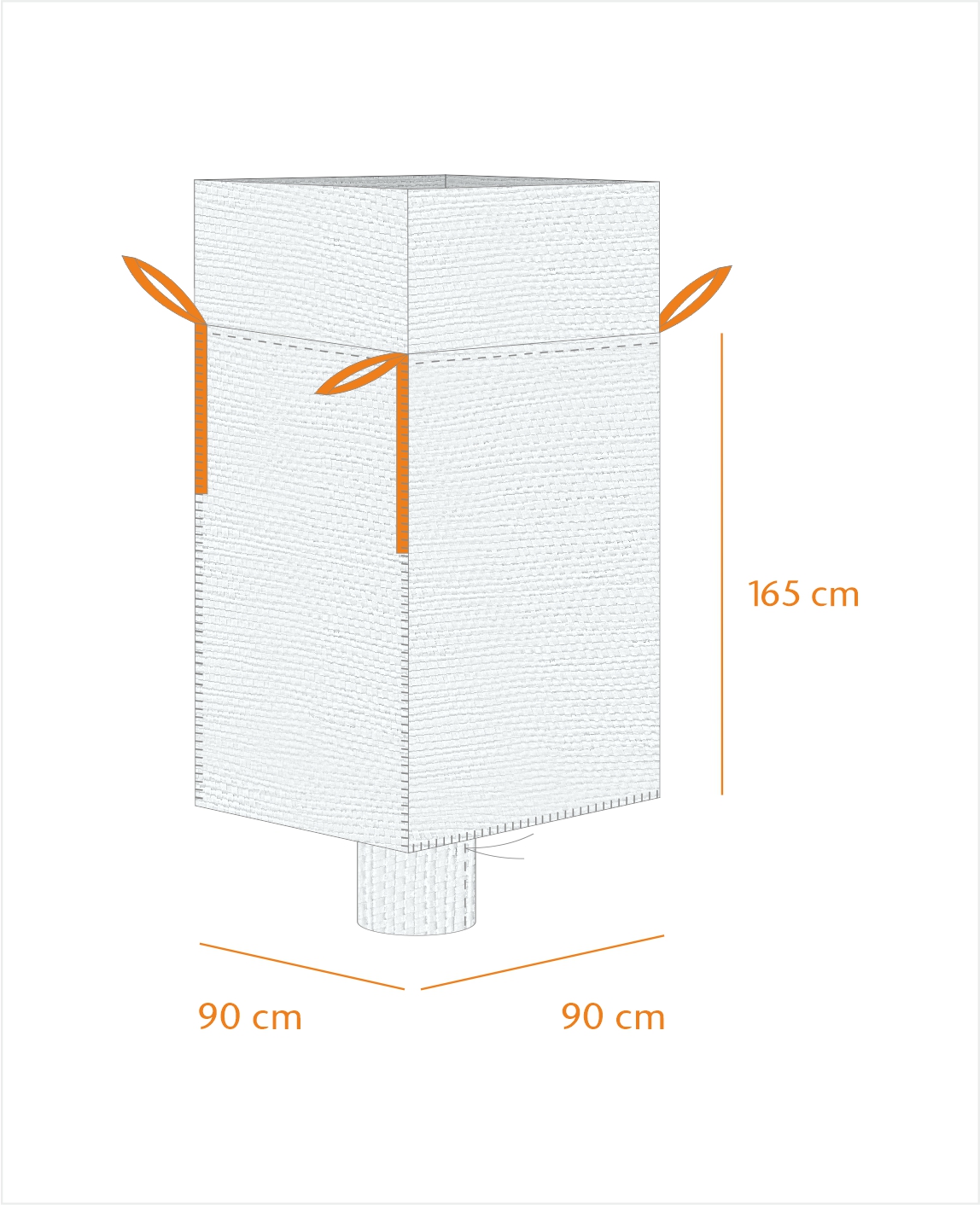 BigBag mit Auslauf 90x90x165cm