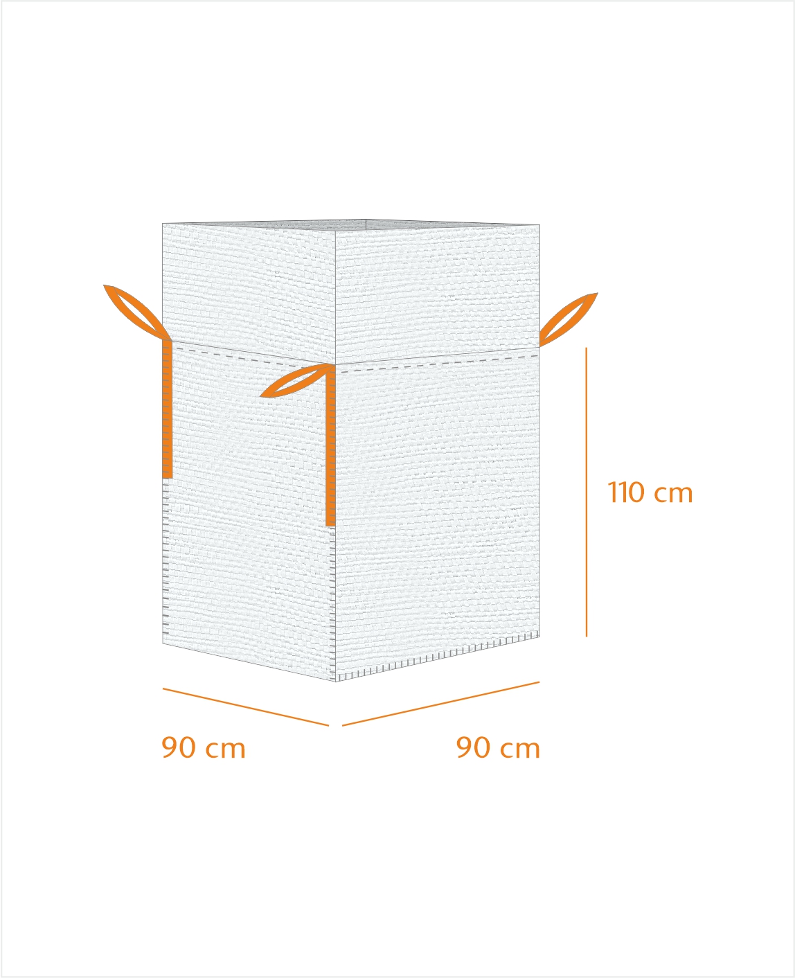 BigBag Standard 90x90x110cm beschichtet